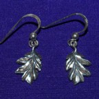 Oak Leaf Dangles Silver Earrings